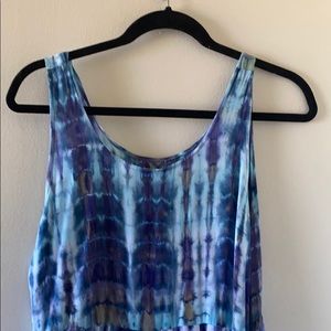 Blue Tie Dye Swing Dress